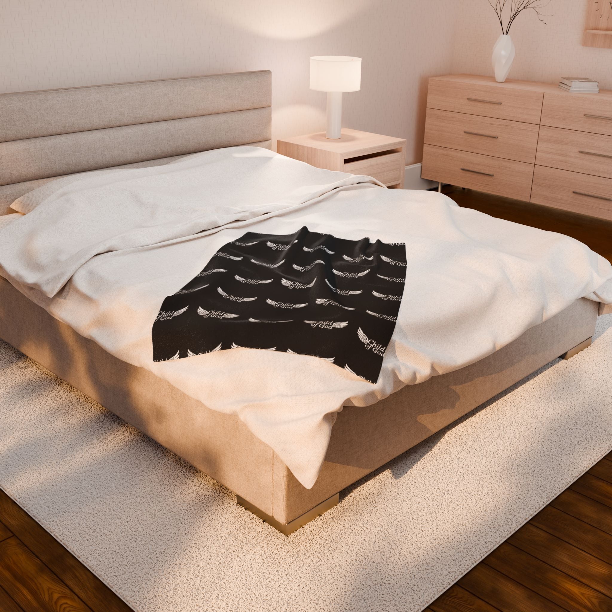 Child of God Velveteen Plush Blanket - Cozy Inspirational Throw for Comfort and Faith