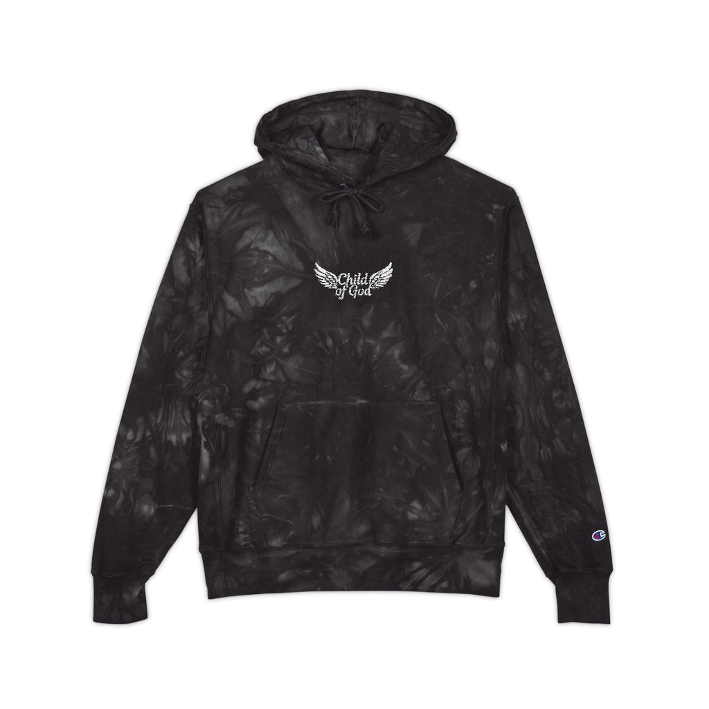 Tie-Dye Champion Hoodie with Embroidery