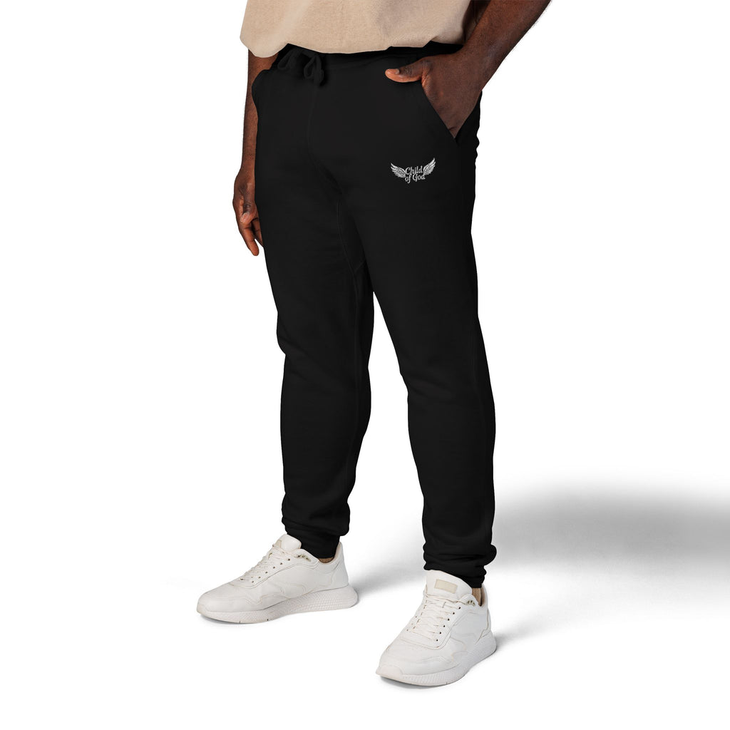 Embroidered Unisex Fleece Sweatpants - Cozy Comfort for Everyday Style
