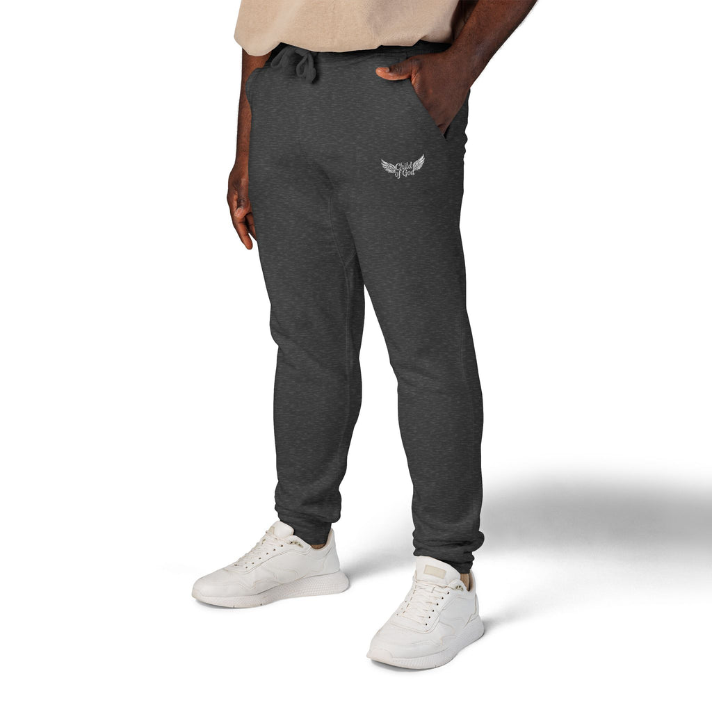 Embroidered Unisex Fleece Sweatpants - Cozy Comfort for Everyday Style