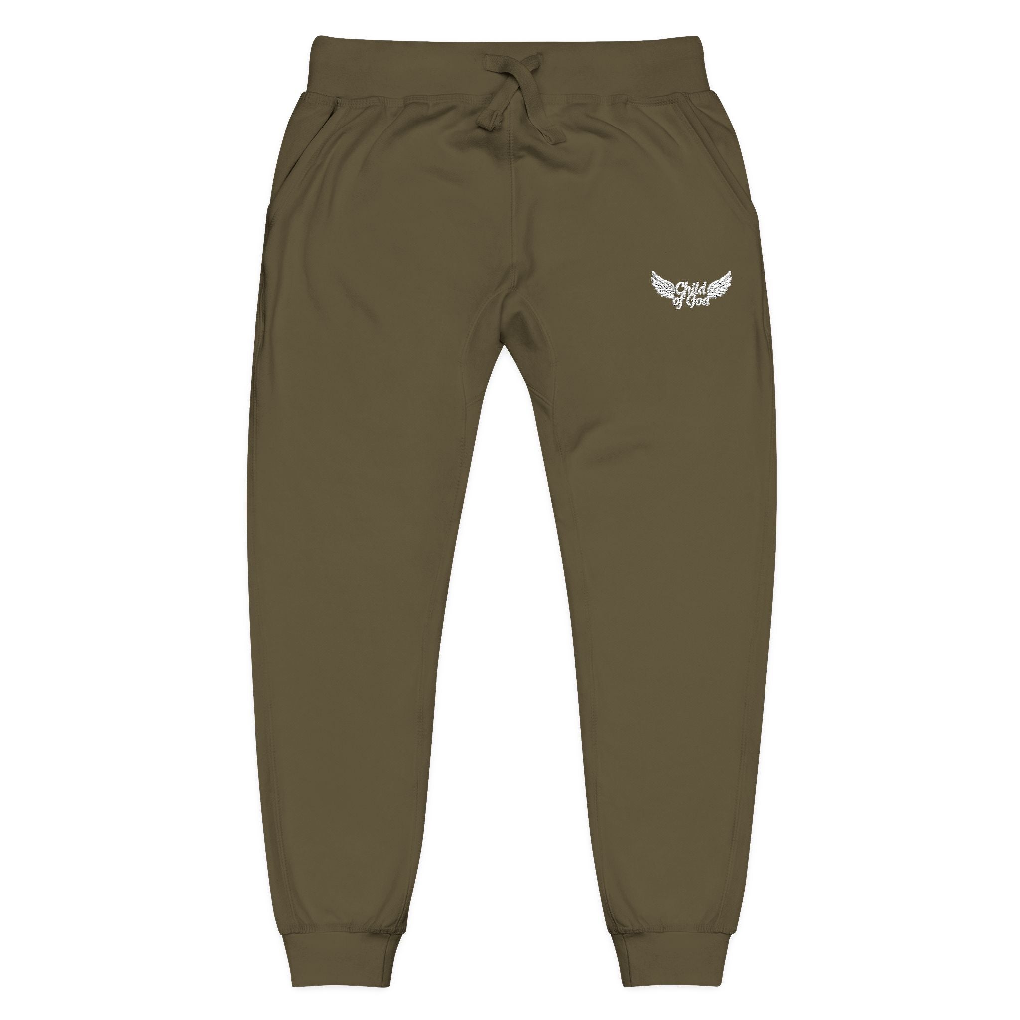 Embroidered Unisex Fleece Sweatpants - Cozy Comfort for Everyday Style