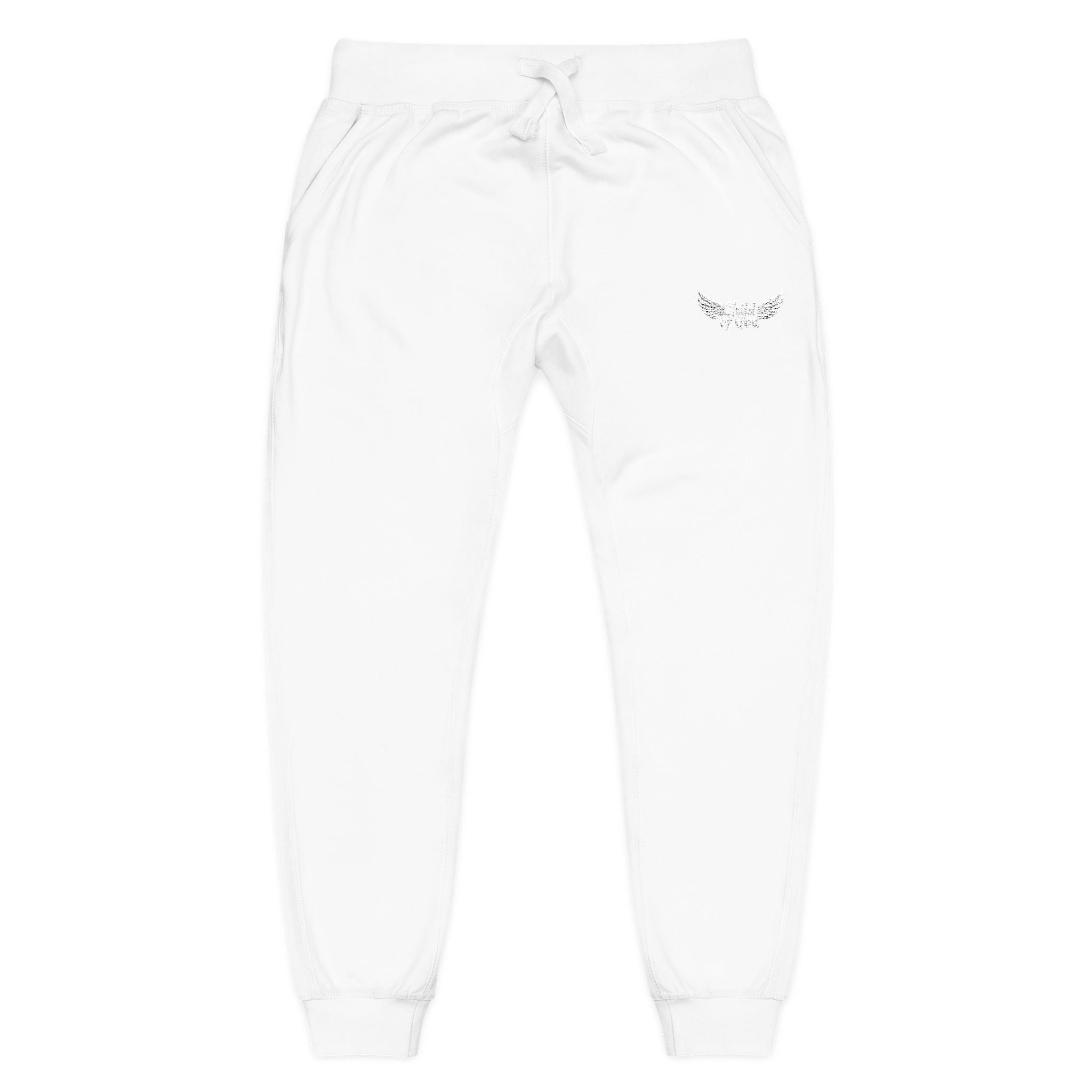 Embroidered Unisex Fleece Sweatpants - Cozy Comfort for Everyday Style