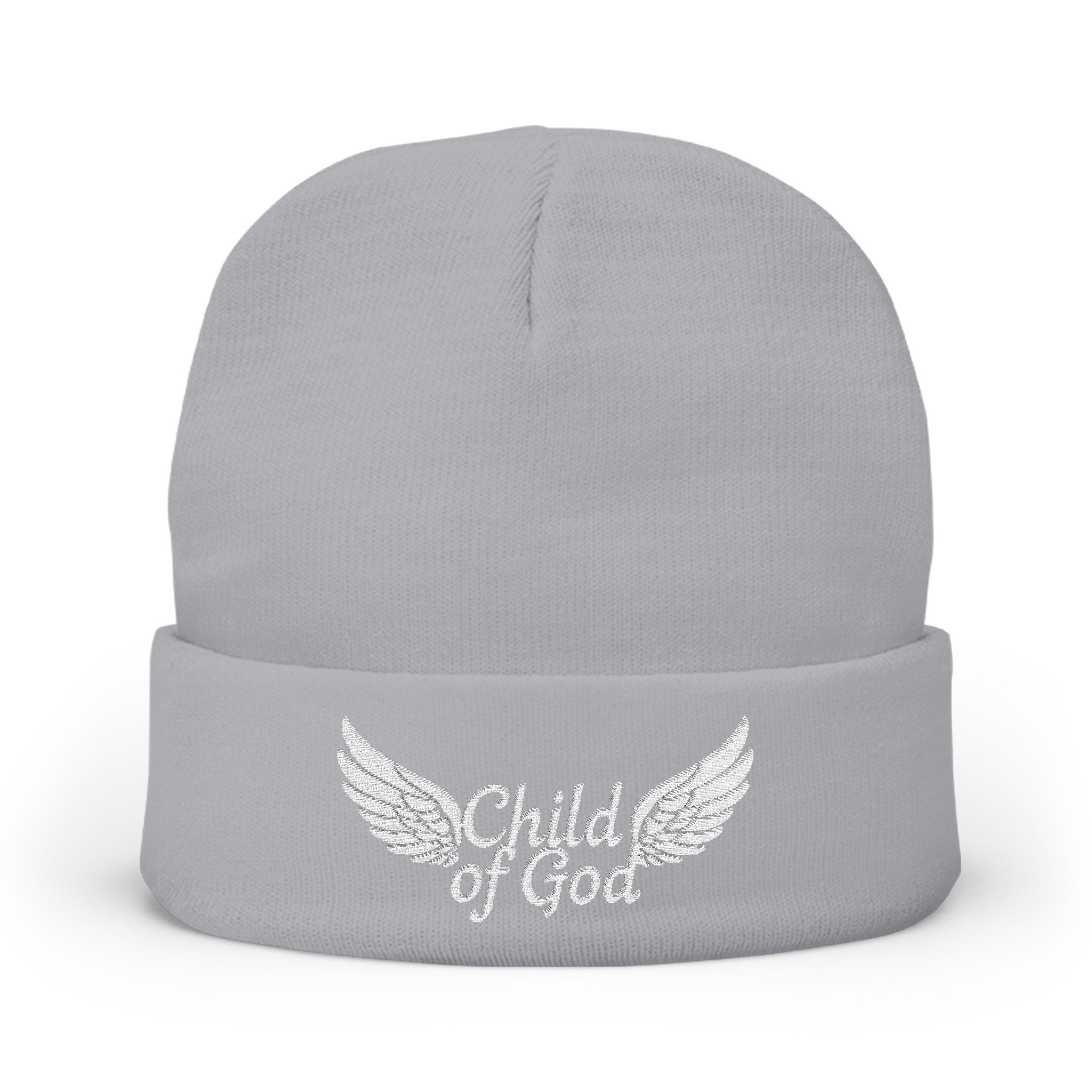 Embroidered Knit Beanie - Child of God Design