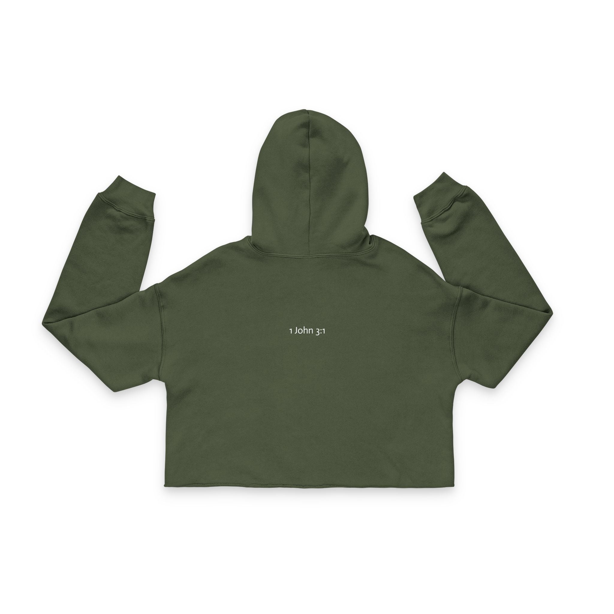Black Women's Cropped Hoodie with Angel Wings | "Child of God"
