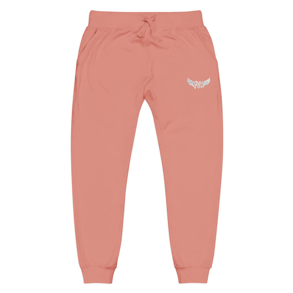 Embroidered Unisex Fleece Sweatpants - Cozy Comfort for Everyday Style