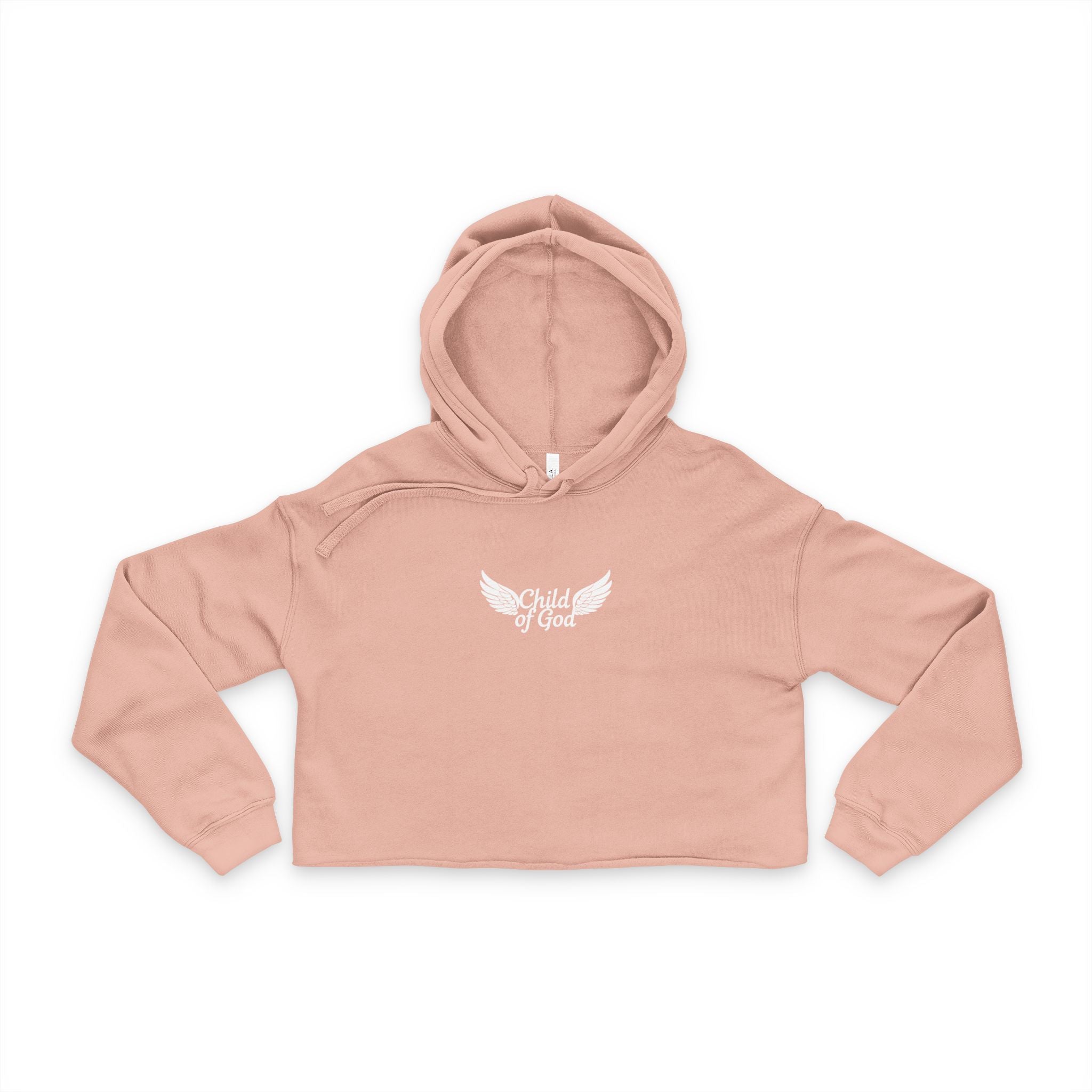 Black Women's Cropped Hoodie with Angel Wings | "Child of God"