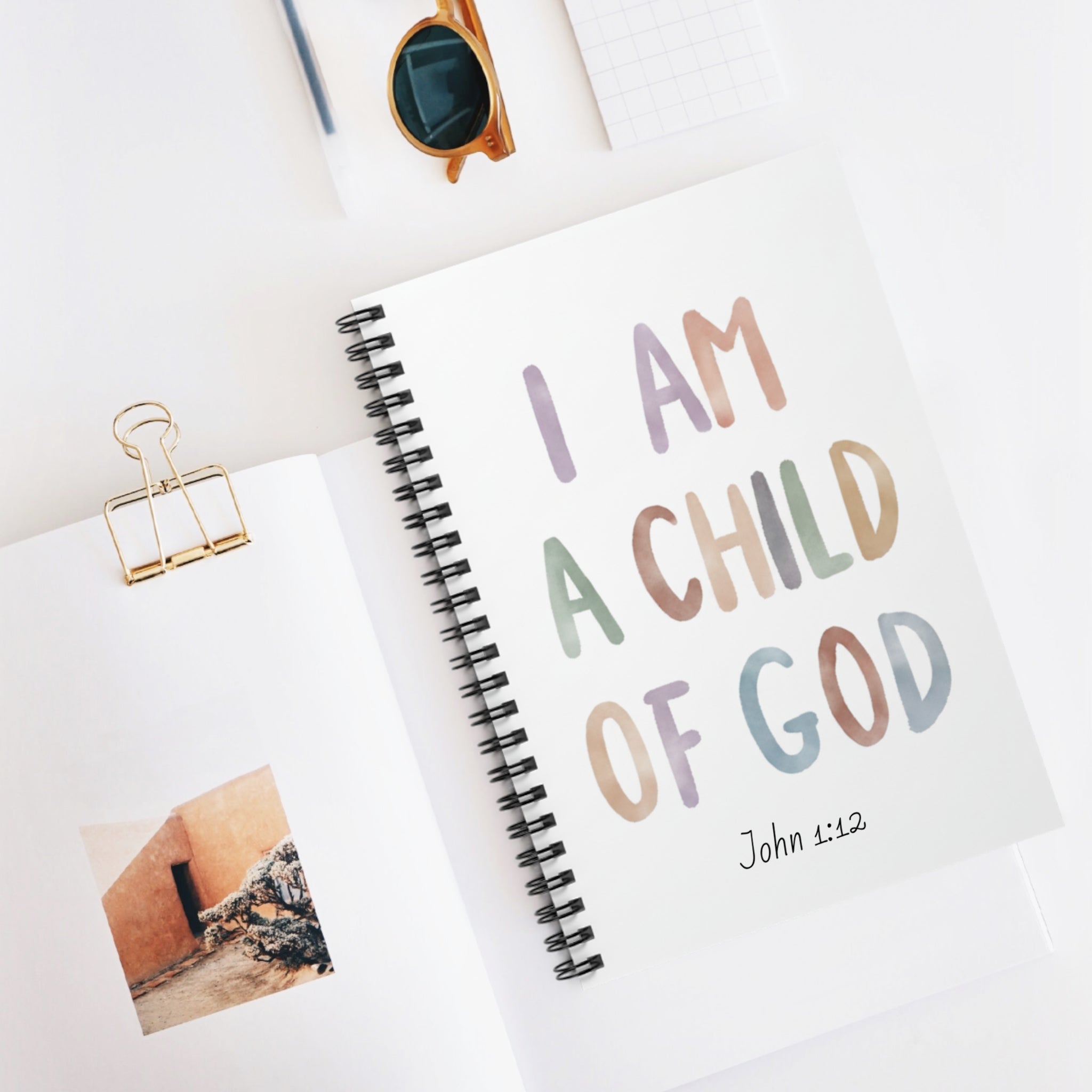 Spiral Notebook - "I Am a Child of God"