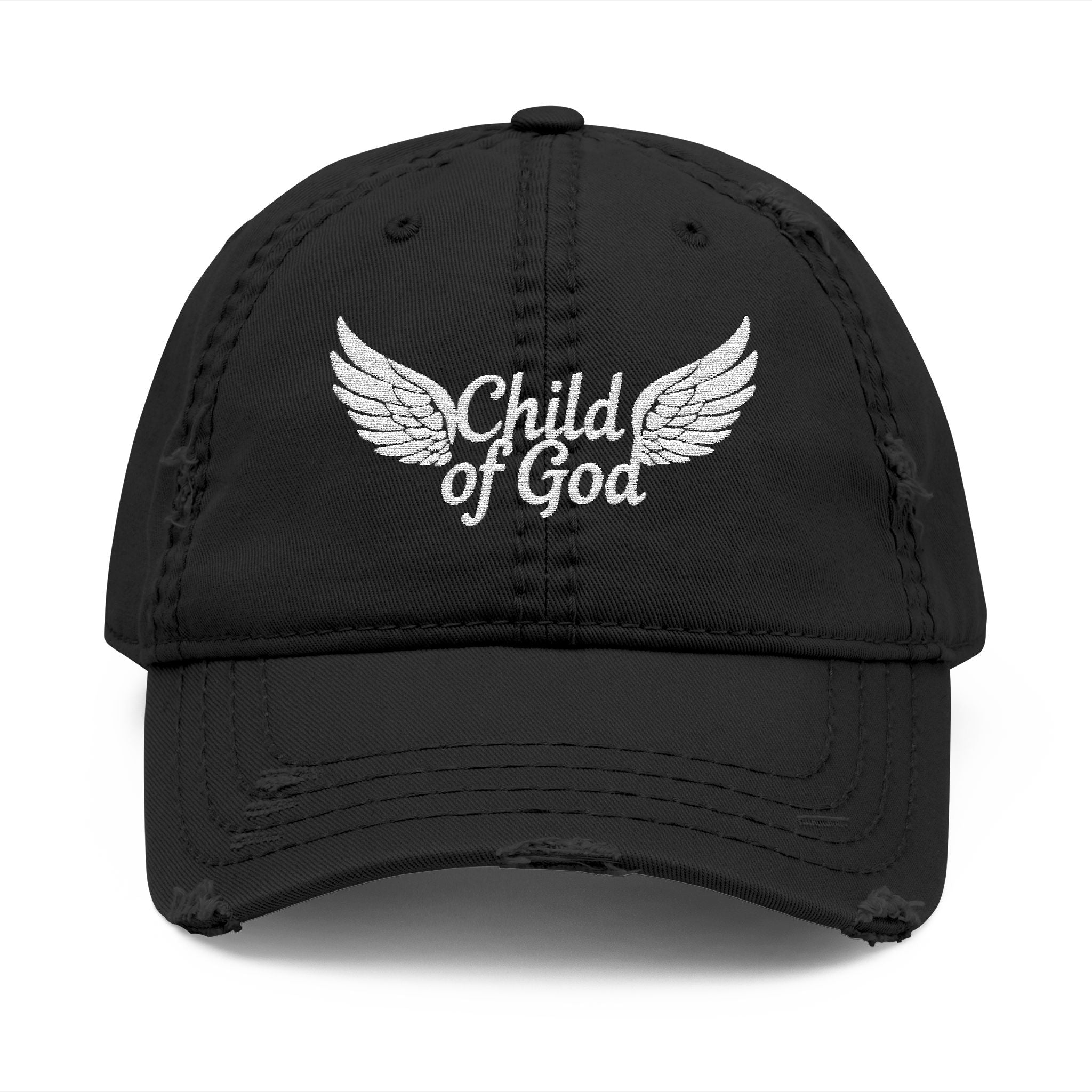 Embroidered Distressed Dad Hat - 'Child of God'