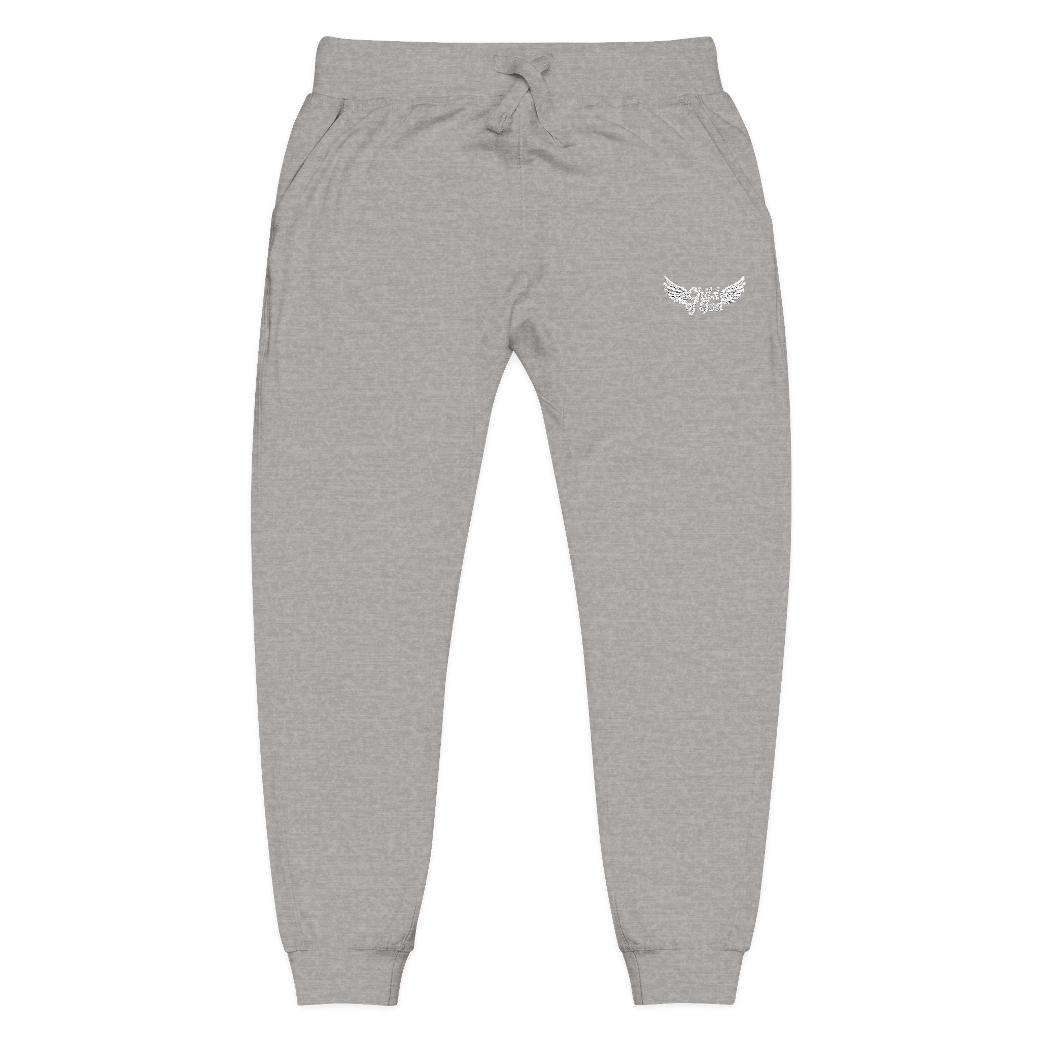 Embroidered Unisex Fleece Sweatpants - Cozy Comfort for Everyday Style