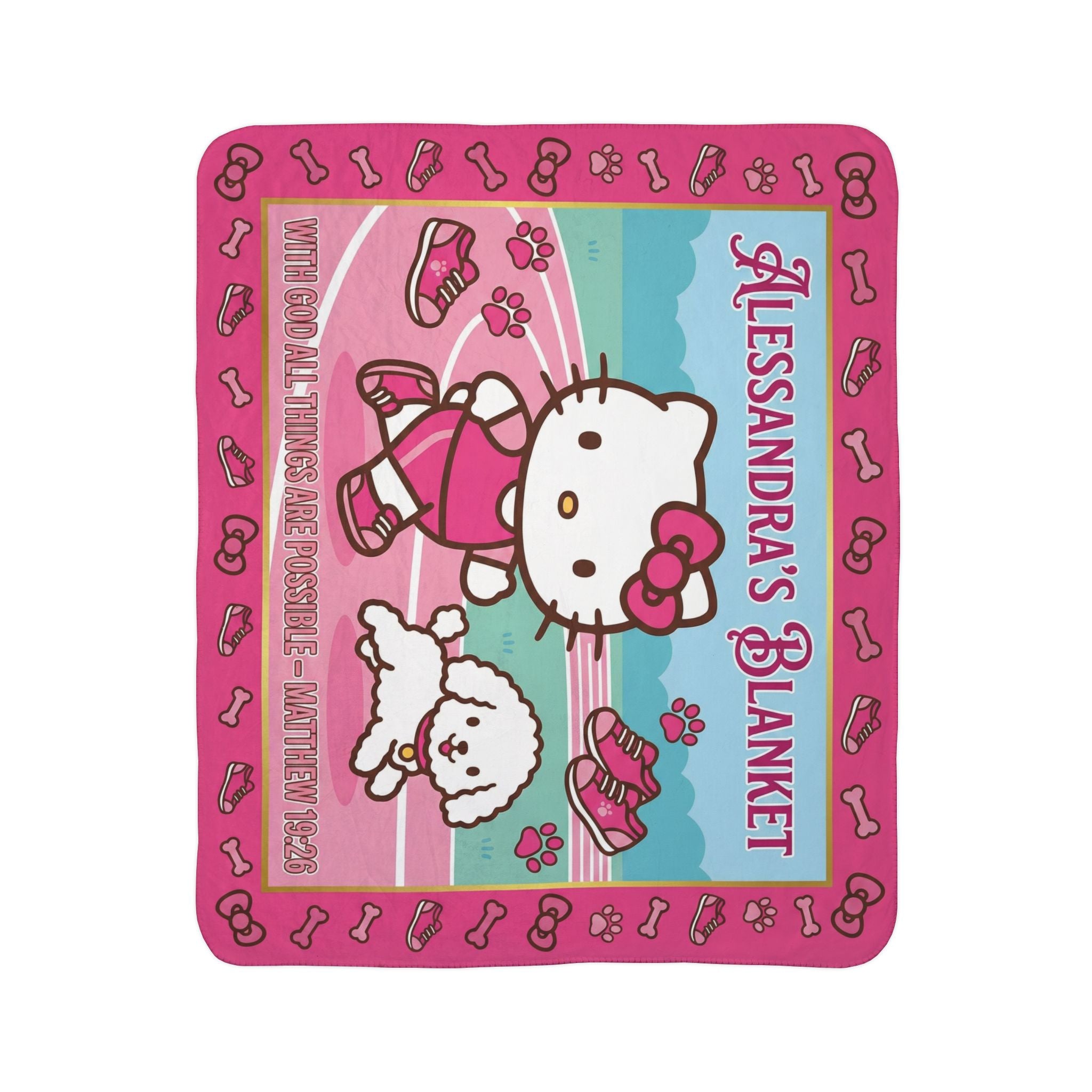 Personalized Kids Adventure Blanket — Alessandras Blanket' Hello Kitty