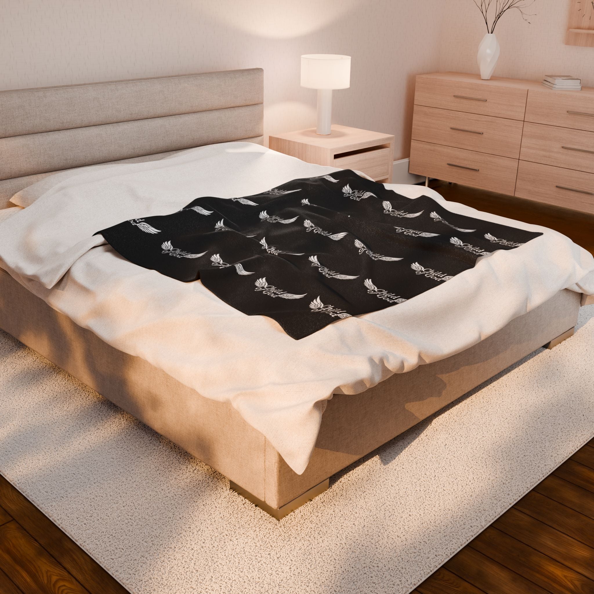 Child of God Velveteen Plush Blanket - Cozy Inspirational Throw for Comfort and Faith